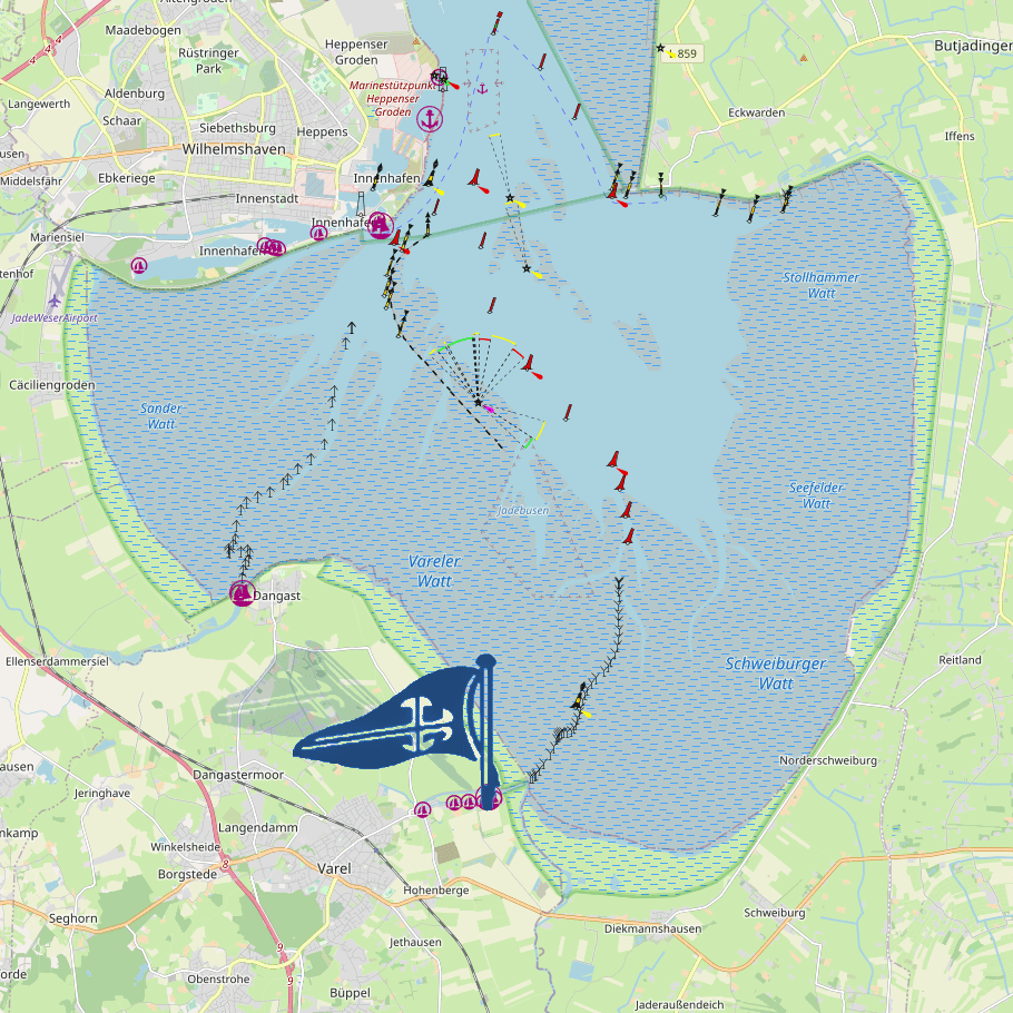 Jadebusen Vareler Hafen Seekarte